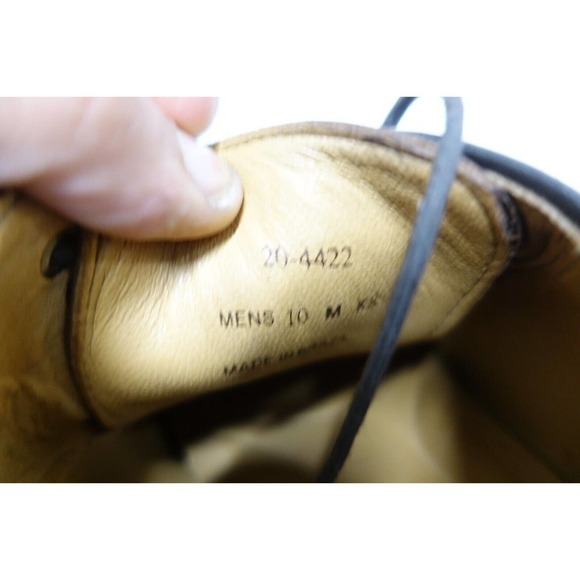 JOHNSTON & MURPHY Men Dress Shoes Halford Brown 10M-US/9UK Cap-Toe Brogued Derby